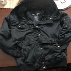 New AE Sherpa Hooded Puffer Bomber Jacket